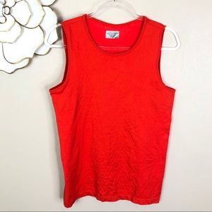 Athleta textured tank top in bright orange